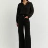 DISSH Boutiques JORDAN BLACK COLLARED KNIT JUMPER CLOTHING