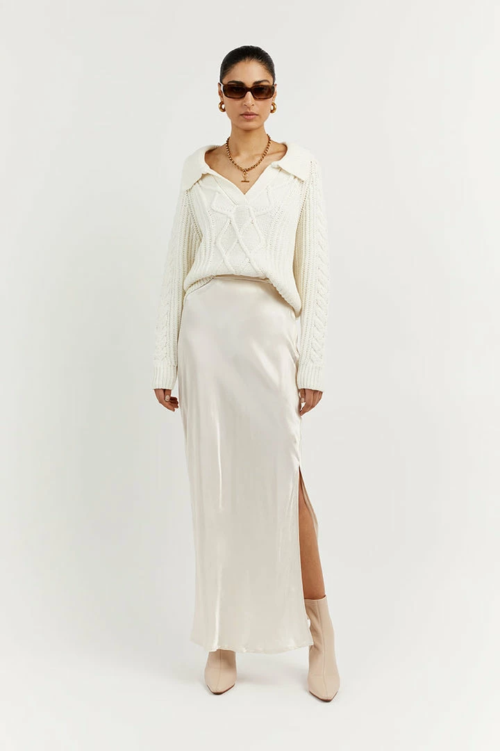 Deals ๐ DISSH Boutiques JORDAN WHITE COLLARED KNIT JUMPER ๐ 6 DISSH Boutiques JORDAN WHITE COLLARED KNIT JUMPER