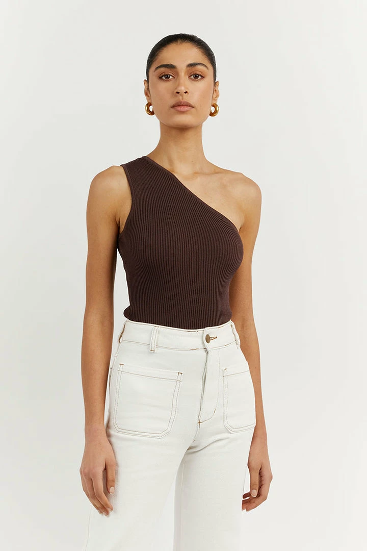 Best deal ๐ DISSH Boutiques MOSMAN BITTER CHOC ONE SHOULDER TOP โค๏ธ 1 DISSH Boutiques MOSMAN BITTER CHOC ONE SHOULDER TOP