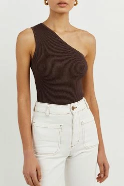 Best deal ๐ DISSH Boutiques MOSMAN BITTER CHOC ONE SHOULDER TOP โค๏ธ 9 DISSH Boutiques MOSMAN BITTER CHOC ONE SHOULDER TOP