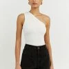 DISSH Boutiques MOSMAN OFF WHITE ONE SHOULDER TOP