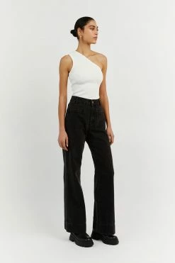 DISSH Boutiques MOSMAN OFF WHITE ONE SHOULDER TOP