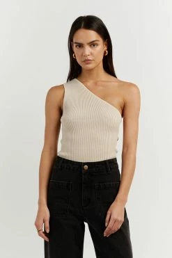 DISSH Boutiques MOSMAN STONE ONE SHOULDER TOP CLOTHING
