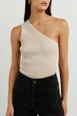 DISSH Boutiques MOSMAN STONE ONE SHOULDER TOP CLOTHING