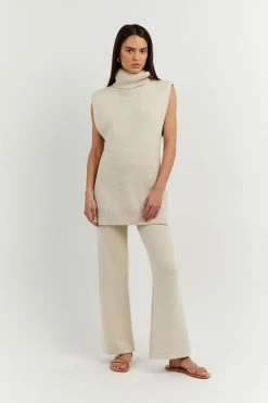 DISSH Boutiques CLOTHING RORY STONE ROLL NECK VEST