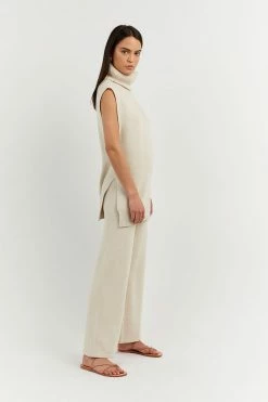 Budget ๐ DISSH Boutiques CLOTHING RORY STONE ROLL NECK VEST ๐ 9 DISSH Boutiques CLOTHING RORY STONE ROLL NECK VEST