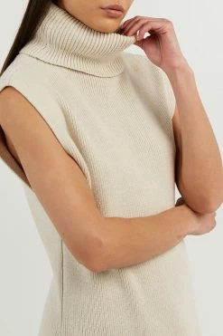 Budget ๐ DISSH Boutiques CLOTHING RORY STONE ROLL NECK VEST ๐ 11 DISSH Boutiques CLOTHING RORY STONE ROLL NECK VEST