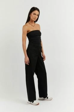 DISSH Boutiques CARRIE BLACK BANDEAU KNIT TOP