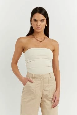 DISSH Boutiques CARRIE BUTTER BANDEAU KNIT TOP CLOTHING