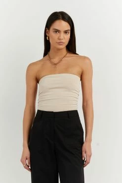 DISSH Boutiques CARRIE STONE BANDEAU KNIT TOP