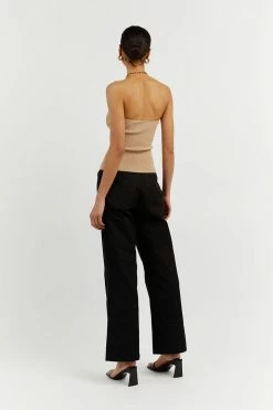 DISSH Boutiques GOMEZ WHEAT STRAPLESS KNIT TOP CLOTHING