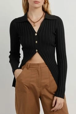 Budget ๐ DISSH Boutiques OWEN BLACK LONG SLEEVE TOP ๐ 9 DISSH Boutiques OWEN BLACK LONG SLEEVE TOP