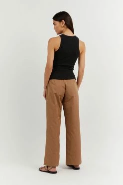 DISSH Boutiques TOPS JENNA BLACK KNIT TANK