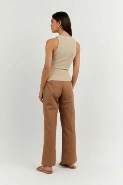 DISSH Boutiques CLOTHING JENNA OAT MARLE KNIT TANK