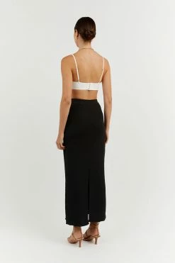 DISSH Boutiques JACQUES BLACK KNIT MIDI SKIRT