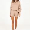 DISSH Boutiques RILEY LATTE KNIT SHORT SHORTS