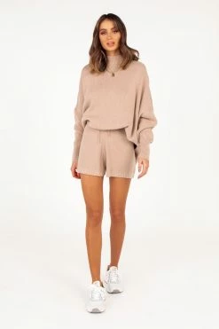 DISSH Boutiques RILEY LATTE KNIT SHORT SHORTS