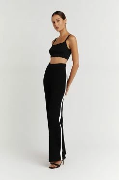 DISSH Boutiques THE BUMP FRIENDLY EDIT BINDING BLACK KNIT PANT