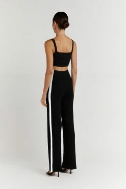 DISSH Boutiques THE BUMP FRIENDLY EDIT BINDING BLACK KNIT PANT