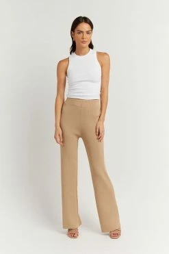 DISSH Boutiques BINDING WHEAT KNIT PANT
