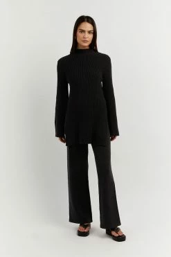DISSH Boutiques HENLEY BLACK KNIT PANT