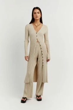 DISSH Boutiques LOU STONE WIDE LEG KNIT PANT