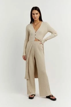 DISSH Boutiques LOU STONE WIDE LEG KNIT PANT