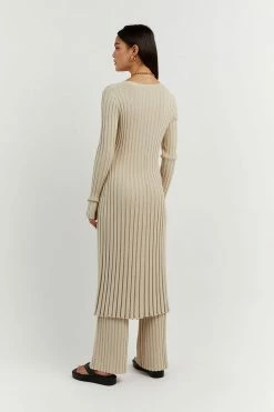 DISSH Boutiques LOU STONE WIDE LEG KNIT PANT