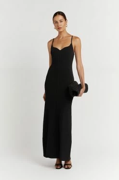 DISSH Boutiques KOKO SWEETHEART BLACK KNIT DRESS