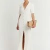 DISSH Boutiques RHODES OFF WHITE KNIT MIDI DRESS