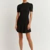 DISSH Boutiques DONNA BLACK SLEEVED MINI DRESS CLOTHING