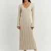 DISSH Boutiques CLOTHING REIGN STONE SLEEVED KNIT MIDI DRESS