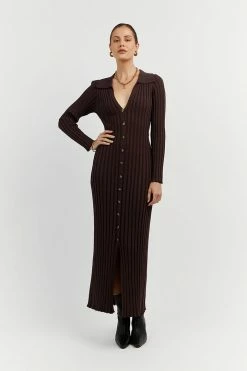 Top 10 ๐ DISSH Boutiques RHODES BITTER CHOC SLEEVED ๐ DRESS ๐ 8 DISSH Boutiques RHODES BITTER CHOC SLEEVED DRESS