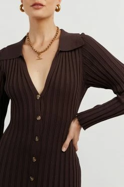 Top 10 ๐ DISSH Boutiques RHODES BITTER CHOC SLEEVED ๐ DRESS ๐ 10 DISSH Boutiques RHODES BITTER CHOC SLEEVED DRESS