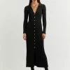 DISSH Boutiques RHODES BLACK SLEEVED MIDI DRESS
