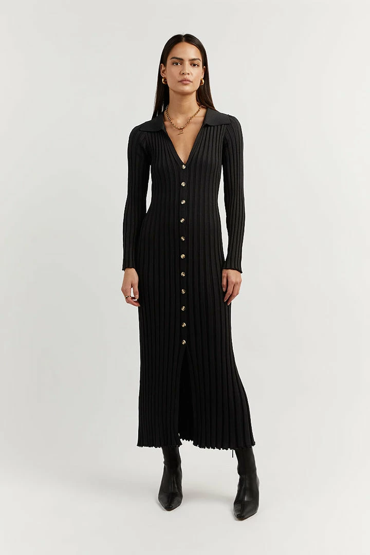 Budget π DISSH Boutiques RHODES BLACK SLEEVED MIDI π DRESS 𧨠1 DISSH Boutiques RHODES BLACK SLEEVED MIDI DRESS