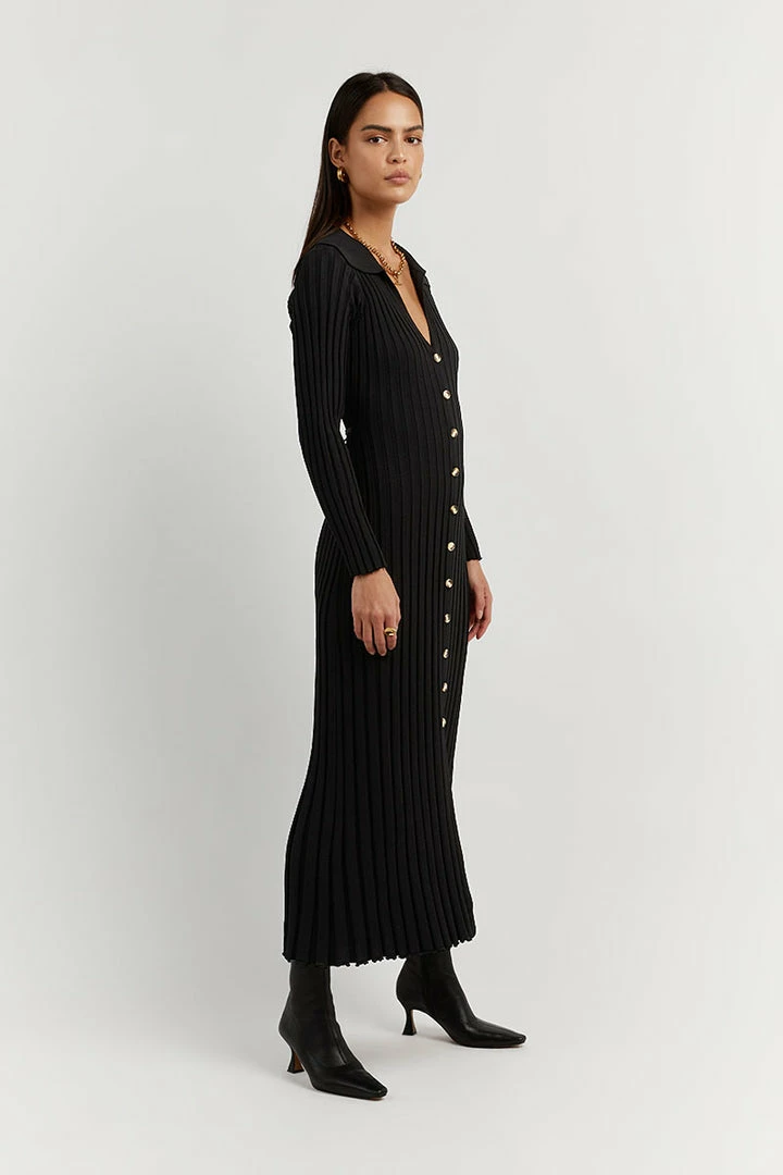 Budget π DISSH Boutiques RHODES BLACK SLEEVED MIDI π DRESS 𧨠3 DISSH Boutiques RHODES BLACK SLEEVED MIDI DRESS
