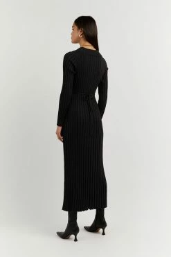 Budget π DISSH Boutiques RHODES BLACK SLEEVED MIDI π DRESS 𧨠8 DISSH Boutiques RHODES BLACK SLEEVED MIDI DRESS