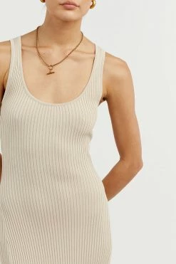 DISSH Boutiques CLOTHING VICTORIA STONE KNIT MIDI DRESS