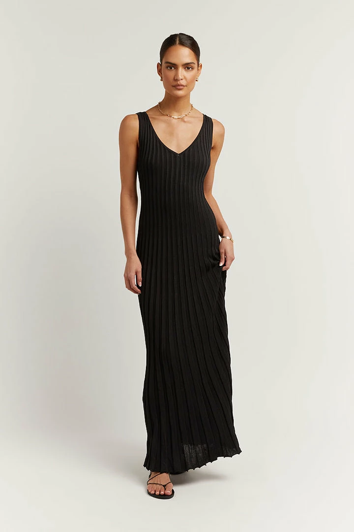 Discount ๐ DISSH Boutiques KAT BLACK V NECK KNIT ๐ DRESS ๐ 2 DISSH Boutiques KAT BLACK V NECK KNIT DRESS