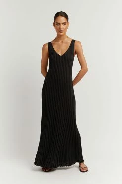 Discount ๐ DISSH Boutiques KAT BLACK V NECK KNIT ๐ DRESS ๐ 8 DISSH Boutiques KAT BLACK V NECK KNIT DRESS