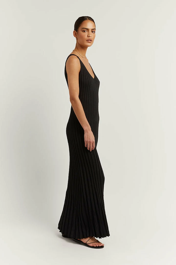 Discount ๐ DISSH Boutiques KAT BLACK V NECK KNIT ๐ DRESS ๐ 4 DISSH Boutiques KAT BLACK V NECK KNIT DRESS