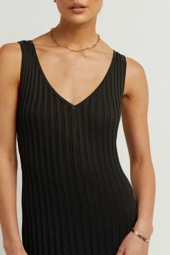 Discount ๐ DISSH Boutiques KAT BLACK V NECK KNIT ๐ DRESS ๐ 11 DISSH Boutiques KAT BLACK V NECK KNIT DRESS