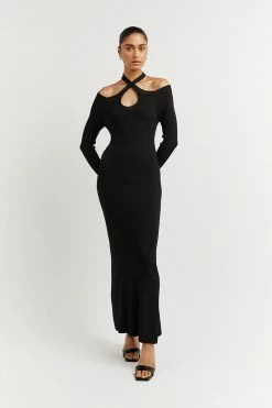 Coupon ๐ DISSH Boutiques TONI BLACK SLEEVED KNIT MIDI ๐ DRESS CLOTHING ๐ 9 DISSH Boutiques TONI BLACK SLEEVED KNIT MIDI DRESS CLOTHING