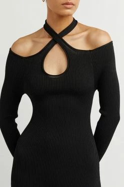 Coupon ๐ DISSH Boutiques TONI BLACK SLEEVED KNIT MIDI ๐ DRESS CLOTHING ๐ 11 DISSH Boutiques TONI BLACK SLEEVED KNIT MIDI DRESS CLOTHING