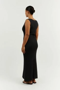 DISSH Boutiques ARIA BLACK KNIT MIDI DRESS CLOTHING