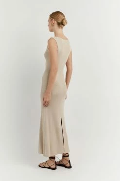 DISSH Boutiques ARIA STONE KNIT MIDI DRESS CLOTHING
