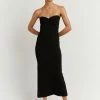 DISSH Boutiques ANIKA BLACK KNIT MIDI DRESS CLOTHING