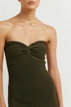 DISSH Boutiques ANIKA OLIVE KNIT MIDI DRESS