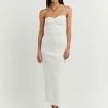 DISSH Boutiques ANIKA OFF WHITE KNIT MIDI DRESS